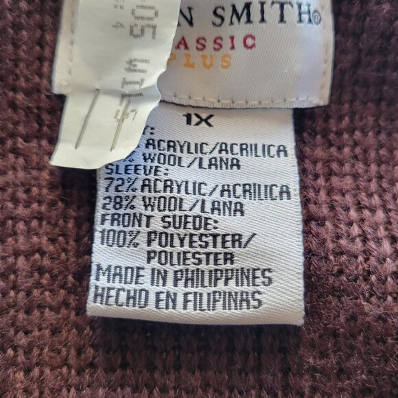 CLEARANCE – Jacklyn Smith Brown Suede Sweater/Jacket (Size: 1X) - Picture 2 of 16